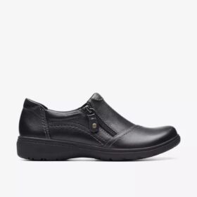 Carleigh Ray slip-ons i svart skinn for damer