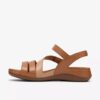 Cecily Mix beige kombinasjonsflate sandaler for kvinner
