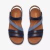 Cecily Mix blå kombinasjonsflate sandaler for kvinner
