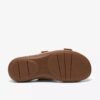 Cecily Step beige nubuck-flate sandaler for kvinner