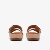 Cecily Step beige nubuck-flate sandaler for kvinner