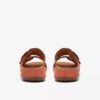Cecily Step flate sandaler for kvinner i brent oransje