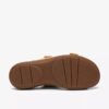 Cecily Step, flate sandaler for kvinner i lys okerfarget nubuck
