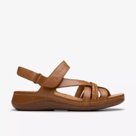 Cecily Strap Tan kombinasjonsrem-sandaler for kvinner