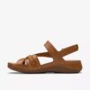 Cecily Strap Tan kombinasjonsrem-sandaler for kvinner