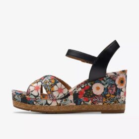 Chicly Floral kilehæler for damer med svart mønster