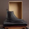 Clarkdale Easy Chelsea boots i svart skinn for menn