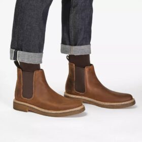 Clarkdale Easy Chelsea boots in beehive waxed leather for men