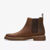 Clarkdale Easy Chelsea boots in beehive waxed leather for men