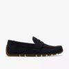 Corsley Bar loafers i marineblått semsket skinn for menn
