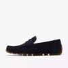 Corsley Bar loafers i marineblått semsket skinn for menn