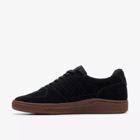 Craft Rally Ace svarte semsket skinn-Sneakers for menn