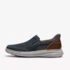 Craftwell Step Slip-on for menn i marineblått skinn
