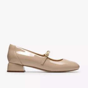 Daiss30 Bar beige lakksko for kvinner