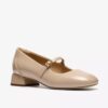Daiss30 Bar beige lakksko for kvinner