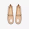 Daiss30 Bar beige lakksko for kvinner