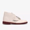 Desert Boot for menn i hvitt skinn