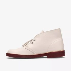 Desert Boot for menn i hvitt skinn