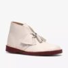 Desert Boot for menn i hvitt skinn