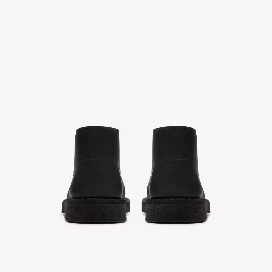 Desert boots for gutter – eldre modeller i svart skinn Desert boots for gutter – eldre modeller i svart skinn