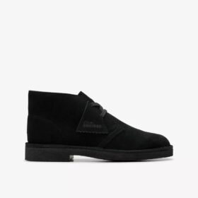 Desert boots for gutter, eldre, svarte ankelstøvletter i semsket skinn, USA Desert boots for gutter, eldre, svarte ankelstøvletter i semsket skinn, USA
