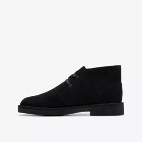 Desert boots for gutter, eldre, svarte ankelstøvletter i semsket skinn, USA Desert boots for gutter, eldre, svarte ankelstøvletter i semsket skinn, USA