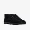 Desert boots for gutter, eldre, svarte ankelstøvletter i semsket skinn, USA