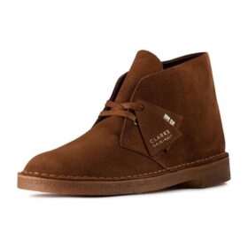 Desert boots for menn i Cola-farget semsket skinn