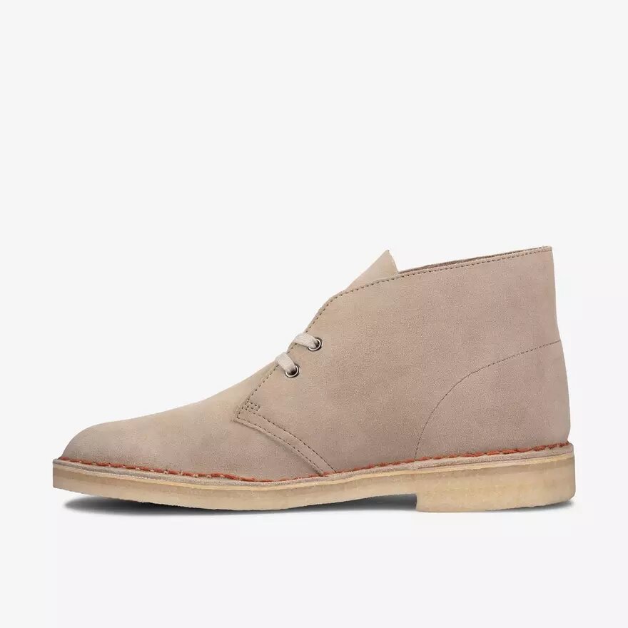 Desert boots for menn i sandfarget semsket skinn Desert boots for menn i sandfarget semsket skinn