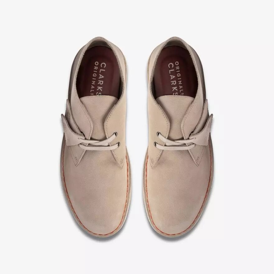 Desert boots for menn i sandfarget semsket skinn Desert boots for menn i sandfarget semsket skinn