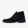 Desert boots for menn i svart semsket skinn