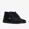 Desert boots for menn i svart semsket skinn