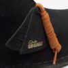 Desert boots for menn i svart semsket skinn