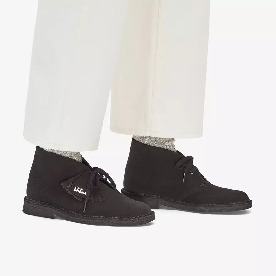 Desert boots for women in black suede, USA Desert boots for women in black suede, USA