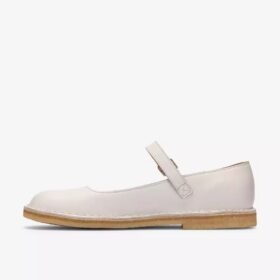 Desert Jane Mary Janes i hvitt skinn for damer Desert Jane Mary Janes i hvitt skinn for damer