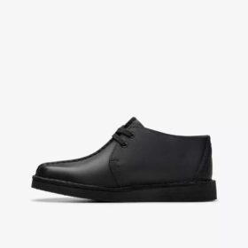 Desert Trek for eldre barn – svart skinn-Desert Boot