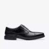 Dresslite Cap svart skinn-Oxfords for menn