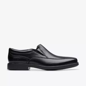 Dresslite Step loafer i svart skinn for menn
