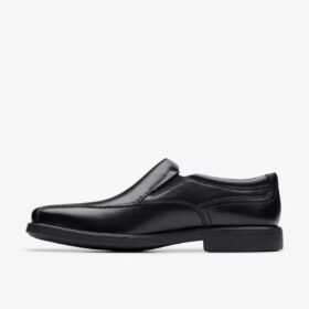 Dresslite Step loafer i svart skinn for menn