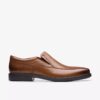 Dresslite Step loafers for menn i mørkbrunt skinn