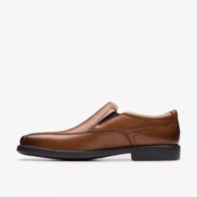 Dresslite Step loafers for menn i mørkbrunt skinn