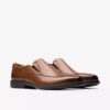 Dresslite Step loafers for menn i mørkbrunt skinn