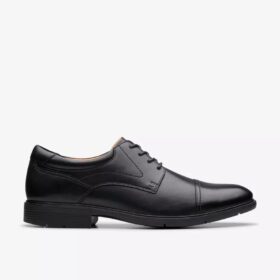 Eldredge Cap – sorte Oxford-sko i skinn for menn | Clarks
