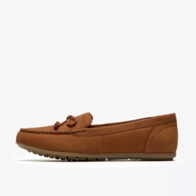 Elliotte Sail tan nubuck-mokkasiner for kvinner