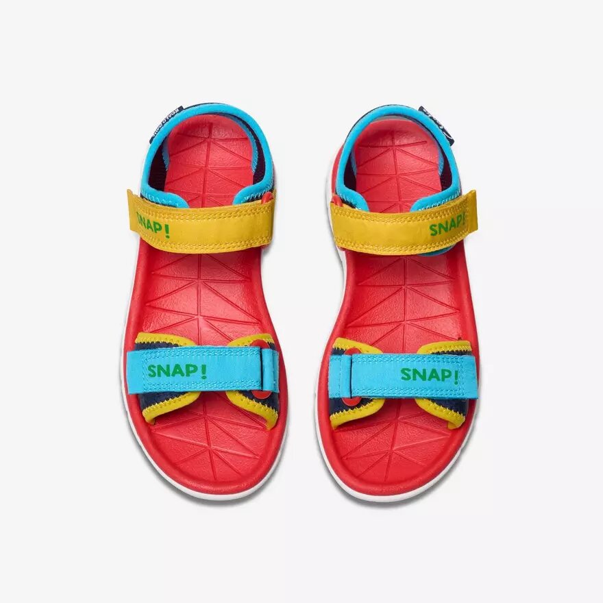 Flate sandaler for barn «Surfing Ace» med marineblått mønster Flate sandaler for barn «Surfing Ace» med marineblått mønster