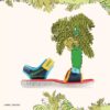 Flate sandaler for barn «Surfing Ace» med marineblått mønster Flate sandaler for barn «Surfing Ace» med marineblått mønster