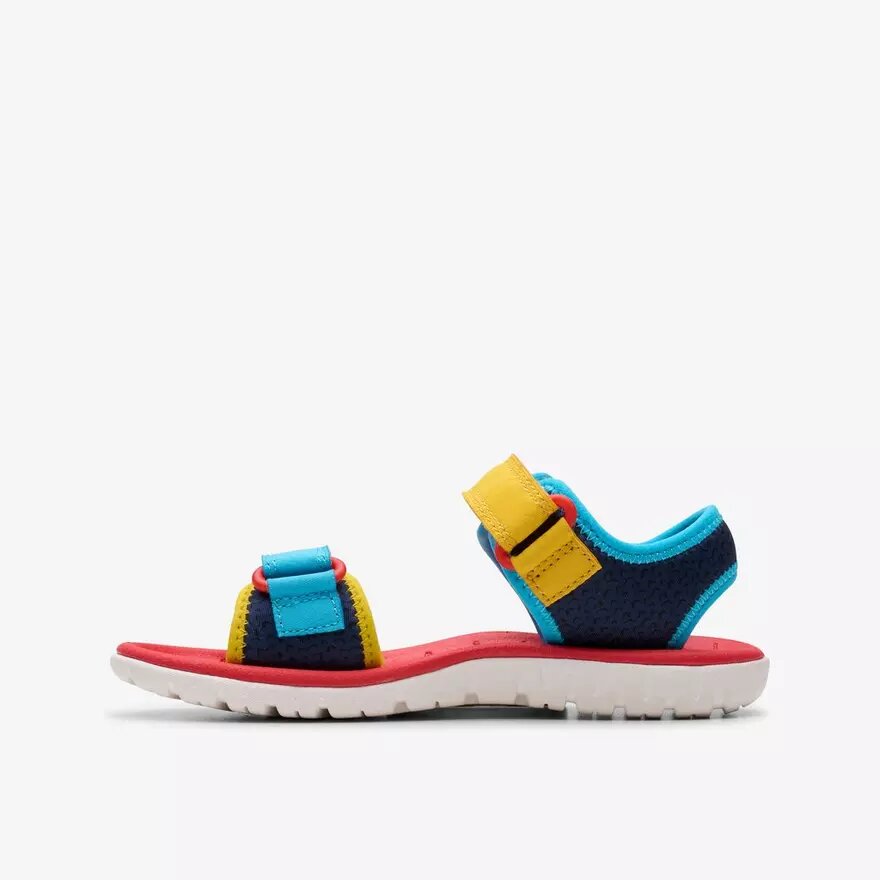 Flate sandaler for barn «Surfing Ace» med marineblått mønster Flate sandaler for barn «Surfing Ace» med marineblått mønster