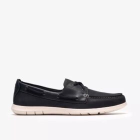 Flexway 2Eye seilersko for menn i marineblå nubuck