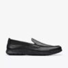Flexway Step-Loafers i svart skinn for menn