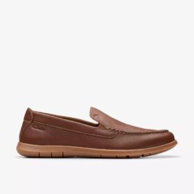 Flexway Step – lysebrune loafers i skinn for menn